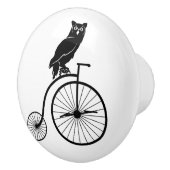ヴィンテージのバイクのフクロウ セラミックノブ (右)