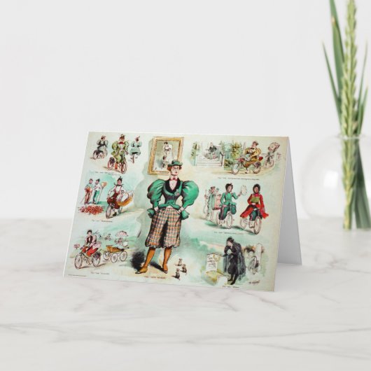 ヴィンテージのバイクのメッセージカード カード (正面)