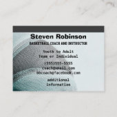 ヴィンテージのバスケットボール 名刺 (裏面)