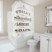 ヴィンテージのバスサイン シャワーカーテン (インサイチュ)