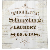 ヴィンテージのバスサイン シャワーカーテン (正面)