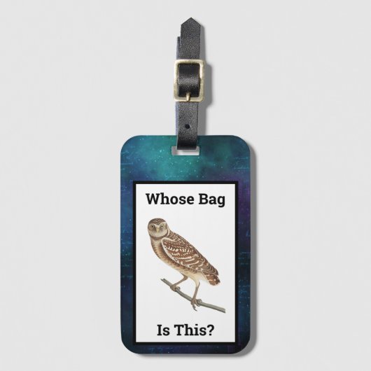 ヴィンテージのバッグがこの紫の銀河系空 ラゲッジタグ (正面縦)