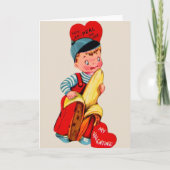 ヴィンテージのバナナのバレンタインの挨拶状 シーズンカード (正面)