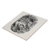 ヴィンテージのバニーウサギの19世紀のバニーウサギ タイル (側面)