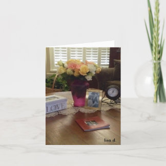 ヴィンテージのバラおよびレース カード