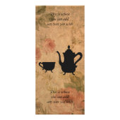 ヴィンテージのバラおよび茶 ラックカード (裏面)
