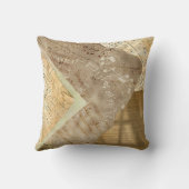 ヴィンテージのバラおよび音符の楽譜の枕 クッション (裏面)