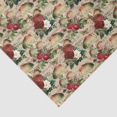 ヴィンテージのバラとキノコ 薄葉紙 (詳細)