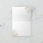 ヴィンテージのバラと渦巻きの花嫁の友人への感謝カード サンキューカード (内部)