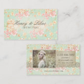 ヴィンテージのバラのプリントの花の名刺 名刺 (正面/裏面)