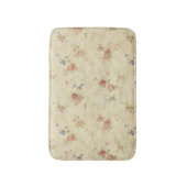 ヴィンテージのバラの古く動揺してな生地パターン バスマット (正面縦)