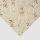 ヴィンテージのバラの古く動揺してな生地パターン 薄葉紙 (詳細)