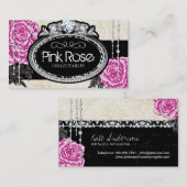 ヴィンテージのバラの名刺 名刺 (正面/裏面)