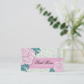 ヴィンテージのバラの名刺 名刺 (スタンド正面)