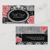 ヴィンテージのバラの名刺 名刺 (正面/裏面)