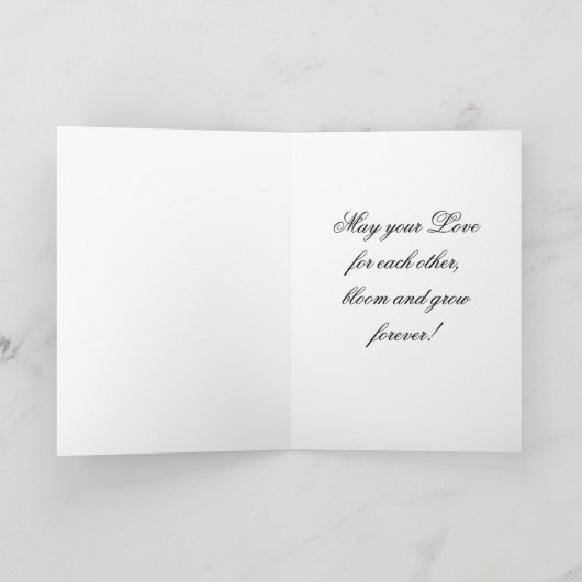 ヴィンテージのバラの幸せな記念日 カード (内部)