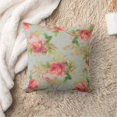 ヴィンテージのバラの枕 クッション (ブランケット)