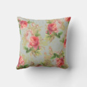 ヴィンテージのバラの枕 クッション (裏面)