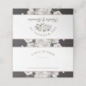 ヴィンテージのバラ結婚席のテーブル番号 プレイスカード (外部開封)