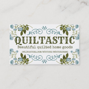 ヴィンテージのバラ キルター quilt quilting 刺繍 手工芸 名刺