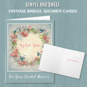 ヴィンテージのバラ、レース及び青い鳥のすべての行事 招待状