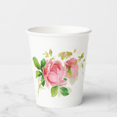 ヴィンテージのバラ 紙コップ (裏面)