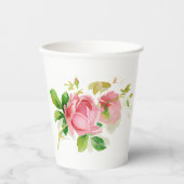 ヴィンテージのバラ 紙コップ (正面)