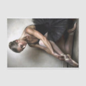 ヴィンテージのバレリーナ水の色のデコページ 薄葉紙 (正面)