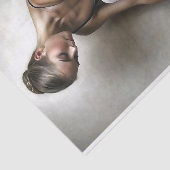 ヴィンテージのバレリーナ水の色のデコページ 薄葉紙 (詳細)