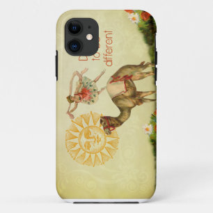 ヴィンテージのバレリーナ、花およびラクダのコラージュ iPhone 11 ケース