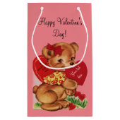 ヴィンテージのバレンタインくま スモールペーパーバッグ (裏面)