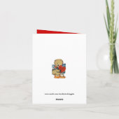 ヴィンテージのバレンタインのアヒルのメッセージカード シーズンカード (裏面)