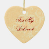 ヴィンテージのバレンタインのオーナメント セラミックオーナメント (裏面)