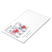 ヴィンテージのバレンタインのカスタムのメモ帳 ノートパッド (アングル)