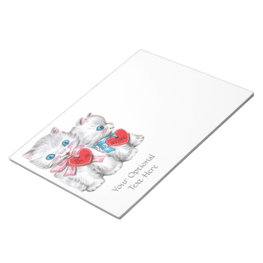 ヴィンテージのバレンタインのカスタムのメモ帳 ノートパッド (アングル)