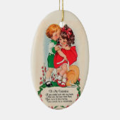 ヴィンテージのバレンタインのキス セラミックオーナメント (右)