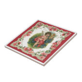 ヴィンテージのバレンタインのビクトリア時代の人の天使 タイル (側面)