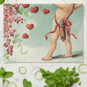 ヴィンテージのバレンタインの台所タオル キッチンタオル (折り畳み)