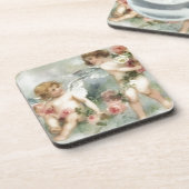 ヴィンテージのバレンタインの天使 コースター (左側)