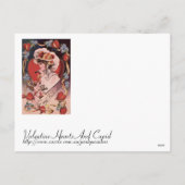 ヴィンテージのバレンタインの女性 シーズンポストカード (裏面)