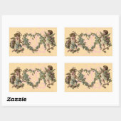 ヴィンテージのバレンタインの妖精の国のステッカー 長方形シール (シート)