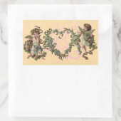 ヴィンテージのバレンタインの妖精の国のステッカー 長方形シール (バッグ)