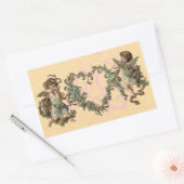 ヴィンテージのバレンタインの妖精の国のステッカー 長方形シール (封筒)