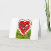 ヴィンテージのバレンタインの宇宙飛行船 シーズンカード (裏面)