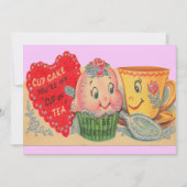 ヴィンテージのバレンタインの招待状 招待状 (正面)