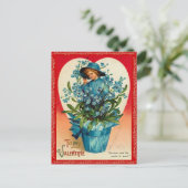 ヴィンテージのバレンタインの郵便はがき シーズンポストカード (スタンド正面)