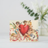 ヴィンテージのバレンタインの郵便はがき シーズンポストカード (スタンド正面)