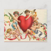 ヴィンテージのバレンタインの郵便はがき シーズンポストカード (正面)