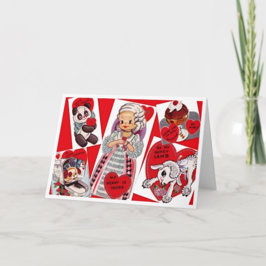 ヴィンテージのバレンタインは私のハートあなたのです シーズンカード (正面)