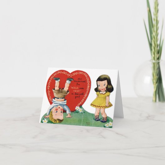 ヴィンテージのバレンタインカード シーズンカード (正面)